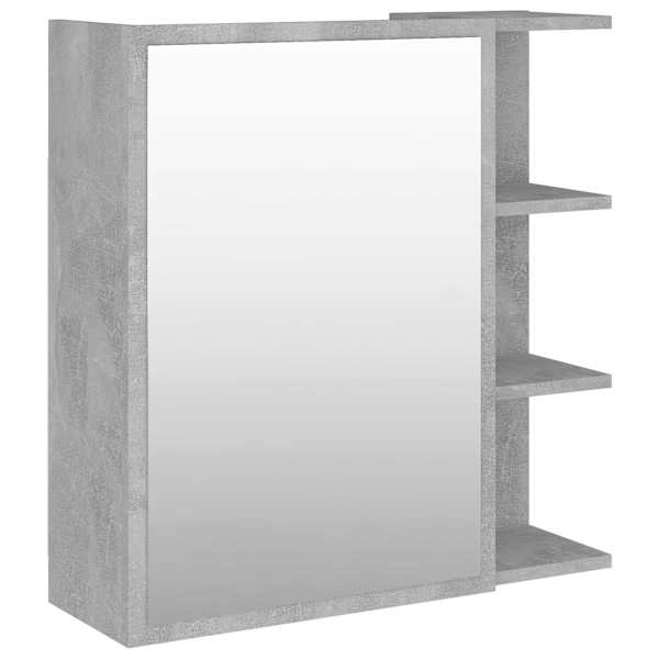 Vannitoa peeglikapp betoonhall 62,5 × 20,5 × 64 cm tehispuit