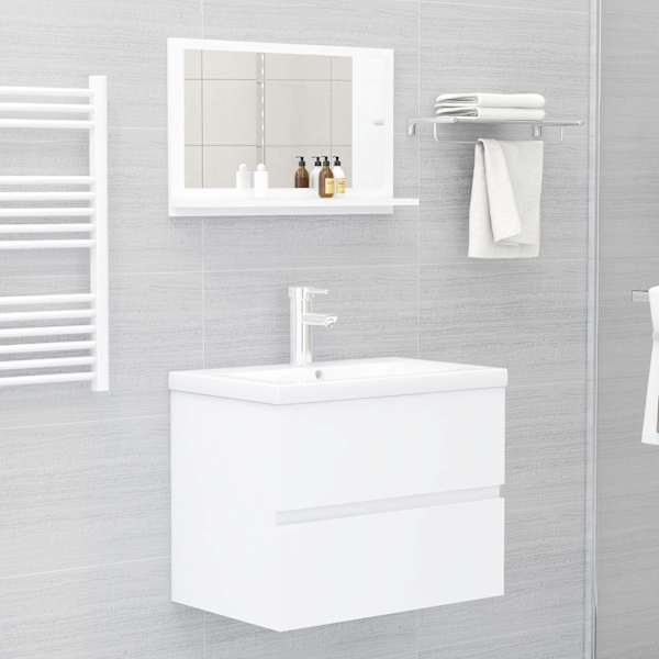 Vannitoa peeglikapp valge 60 × 10,5 × 37 cm tehispuit