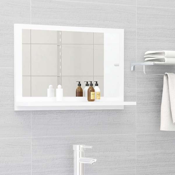 Vannitoa peeglikapp valge 60 × 10,5 × 37 cm tehispuit