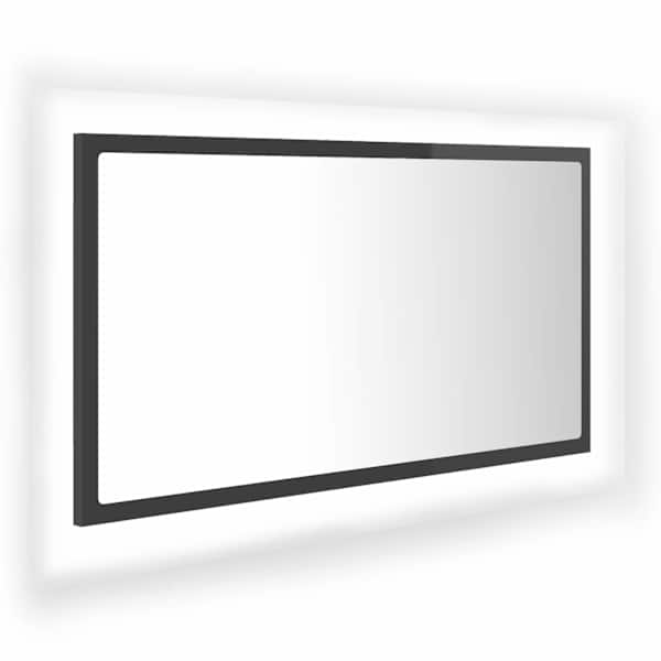 LED vannitoa peeglikapp, hall, 80 × 8,5 × 37 cm, akrüül