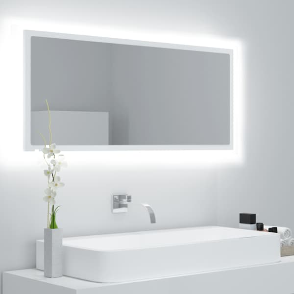 LED vannitoa peeglikapp, valge, 100 × 8,5 × 37 cm, akrüül