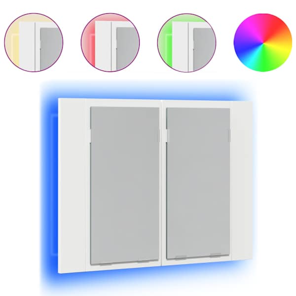 LED-peeglikapp valge 60 × 12 × 45 cm, akrüül