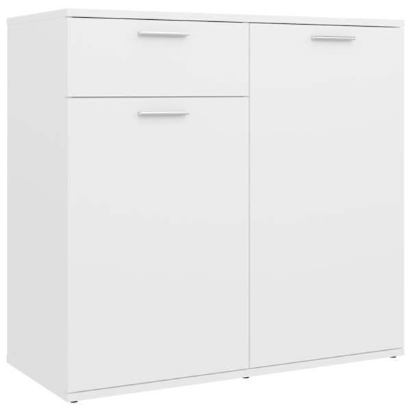 Puhvetkapp, valge, 80 × 36 × 75 cm, tehispuit
