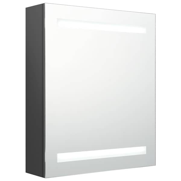 LED vannitoa peegelkapp, hall, 50 × 14 × 60 cm