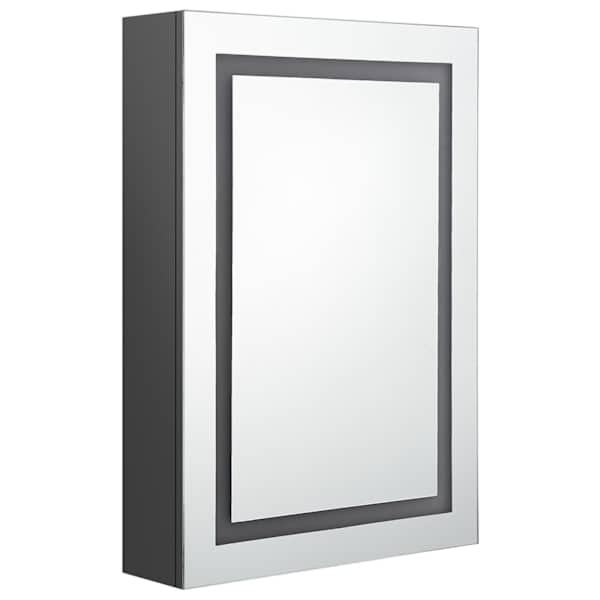 LED vannitoa peegelkapp, hall, 50 × 13 × 70 cm