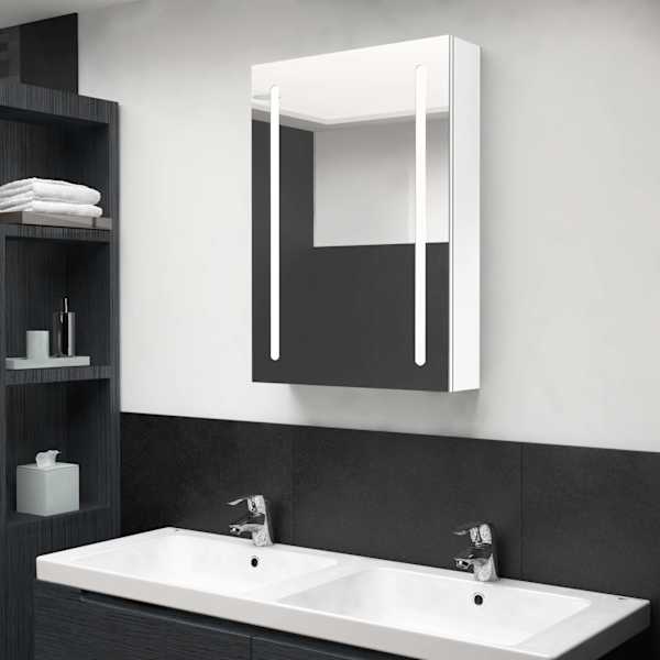LED vannitoa peegelkapp, säravvalge, 50 × 13 × 70 cm