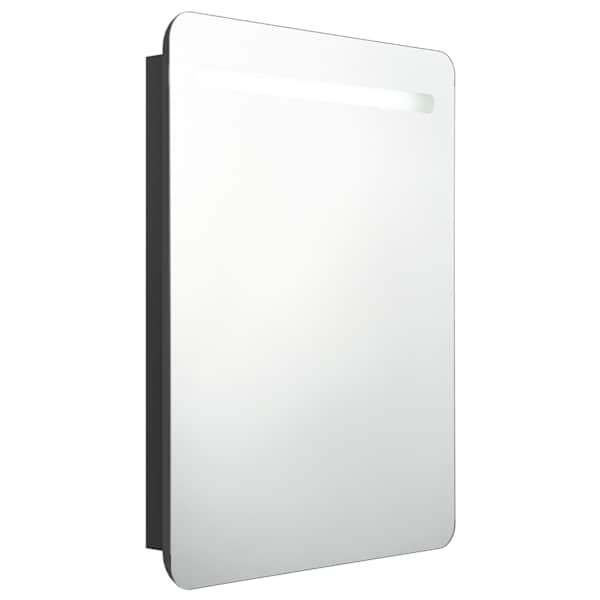 LED vannitoa peegelkapp, must, 60 × 11 × 80 cm