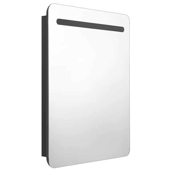 LED vannitoa peegelkapp, must, 60 × 11 × 80 cm