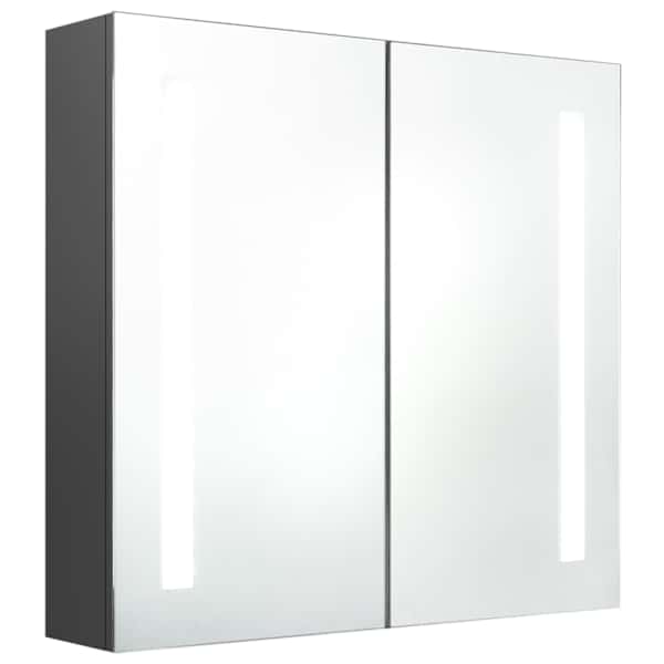 LED vannitoa peegelkapp, hall, 62 × 14 × 60 cm