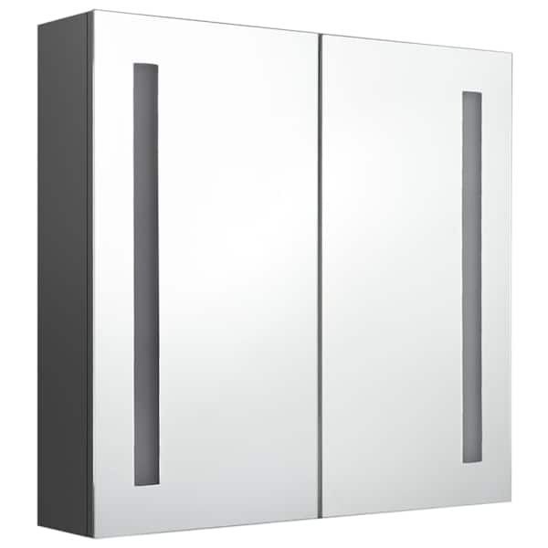 LED vannitoa peegelkapp, hall, 62 × 14 × 60 cm