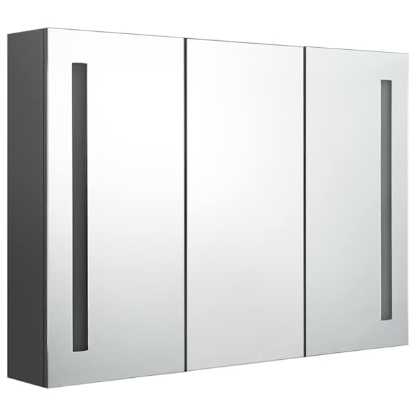 LED vannitoa peegelkapp, 89 × 14 × 62 cm, hall