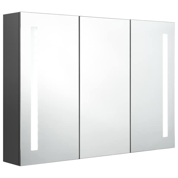 LED vannitoa peegelkapp, 89 × 14 × 62 cm, hall