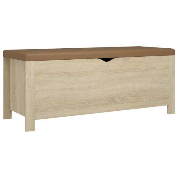 Hoiukast padjaga, Sonoma tamm, 105 × 40 × 45 cm, tehispuit