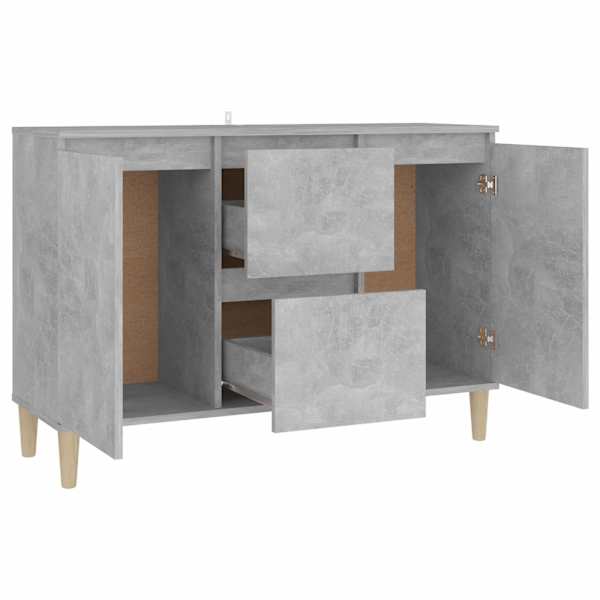 Puhvetkapp, betoonhall, 101 × 35 × 70 cm, tehispuit