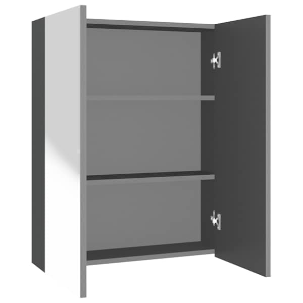 Vannitoa peegelkapp, 60 × 15 × 75 cm, MDF, antratsiit