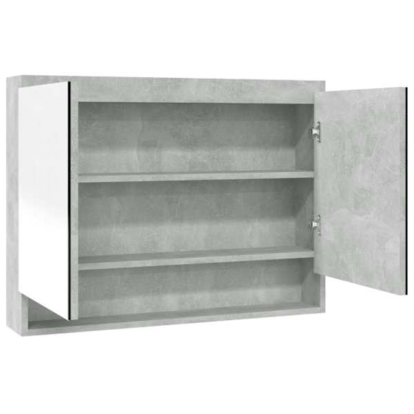 Vannitoa peegelkapp, 80 × 15 × 60 cm, MDF, betoonhall