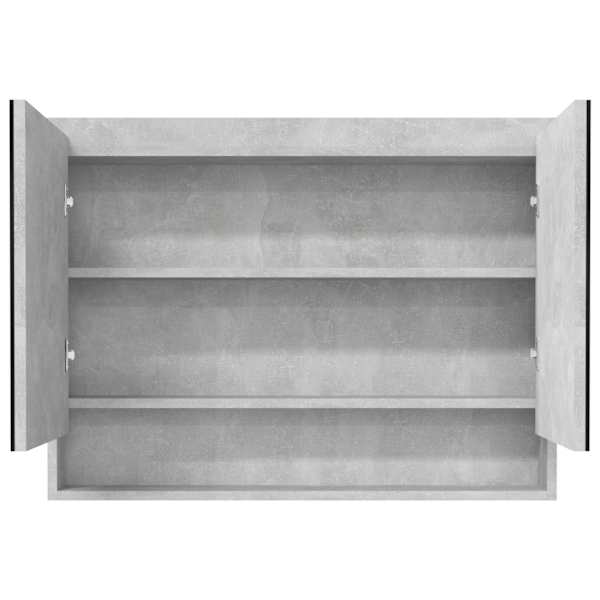 Vannitoa peegelkapp, 80 × 15 × 60 cm, MDF, betoonhall