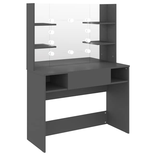 Meigilaud LED-tuledega, 100 × 40 × 135 cm, MDF-plaat, hall