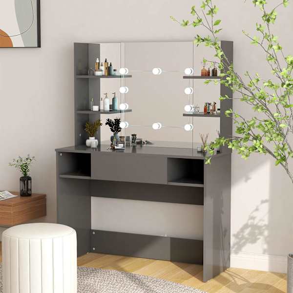 Meigilaud LED-tuledega, 100 × 40 × 135 cm, MDF-plaat, hall