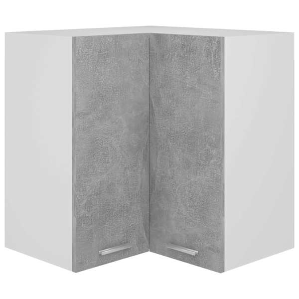 Rippuv nurgakapp "Lyon", betoonhall, 57 × 57 × 60 cm, töödeldud puit