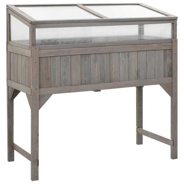 Peenrakast kasvuhoonekattega 110 × 54 × 120 cm, nulupuit – hall