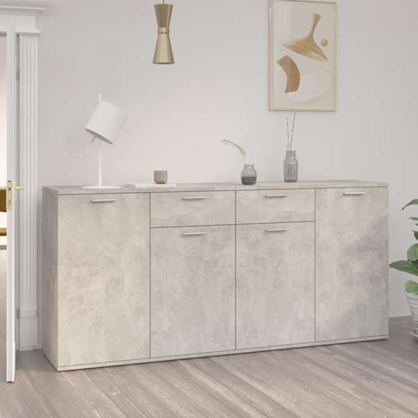 Puhvetkapp, betoonhall, 160 × 36 × 75 cm, tehispuit