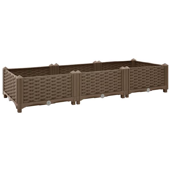 Taimekast 120 × 40 × 23 cm, PP (polüpropüleen) – pruun