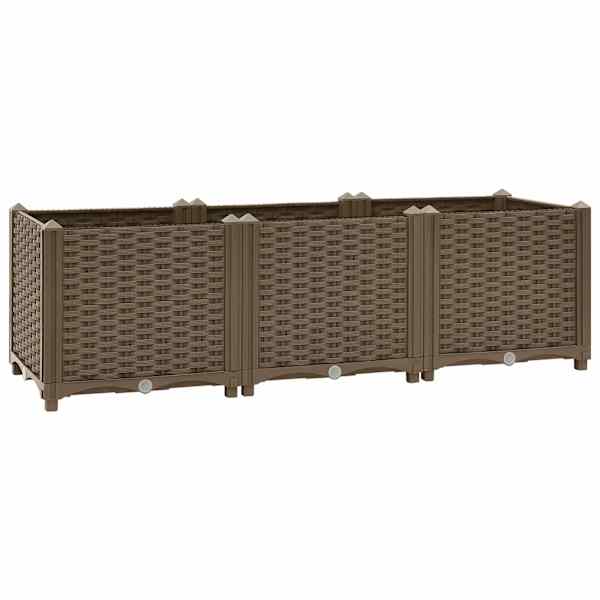 Taimekast 120 × 40 × 38 cm, PP (polüpropüleen) – pruun
