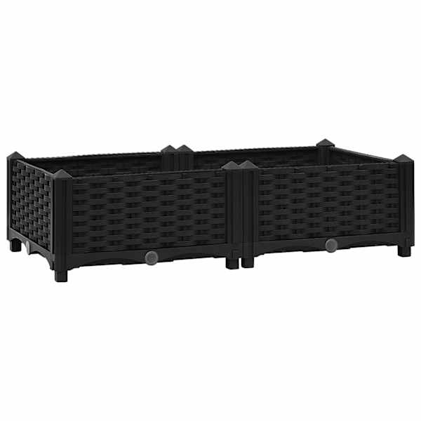 Taimekast 80 × 40 × 23 cm, PP (polüpropüleen) – must