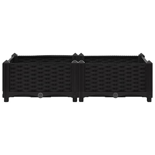 Taimekast 80 × 40 × 23 cm, PP (polüpropüleen) – must