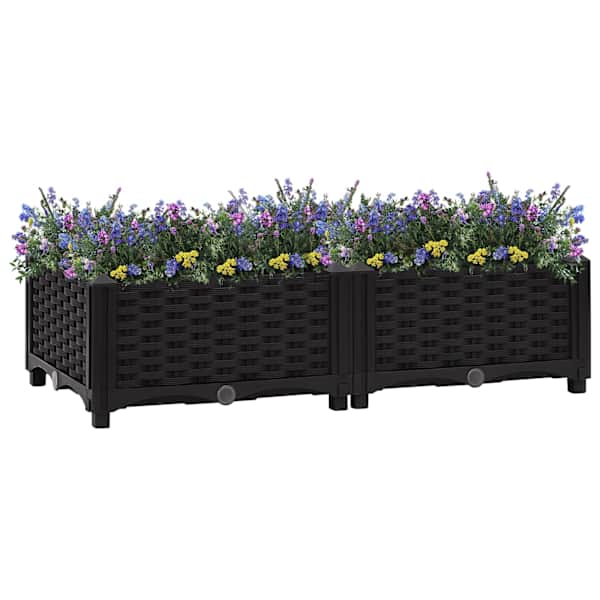 Taimekast 80 × 40 × 23 cm, PP (polüpropüleen) – must