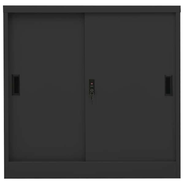 Kontorikapp liuguksega, antratsiit, 90 × 40 × 90 cm, teras