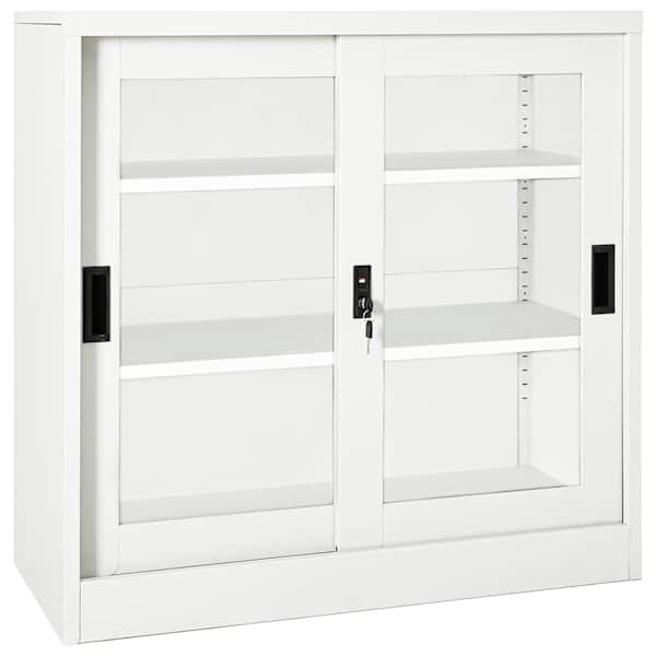 Liugustega kapp, valge, 90 × 40 × 90 cm, teras