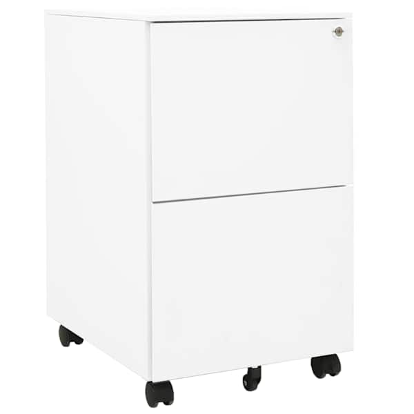 Mobiilne kontorikapp, valge, 39 × 45 × 67 cm, teras