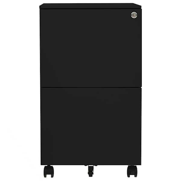 Mobiilne kontorikapp, must, 39 × 45 × 67 cm, teras