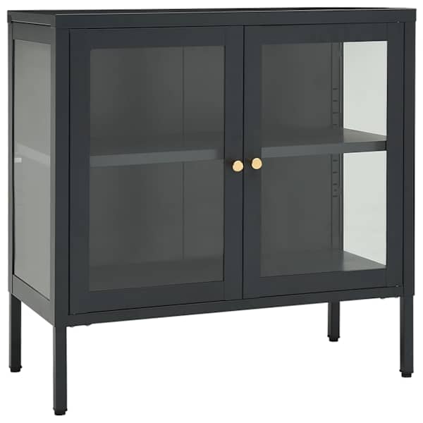 Puhvetkapp, antratsiit, 70 × 35 × 70 cm, teras ja klaas