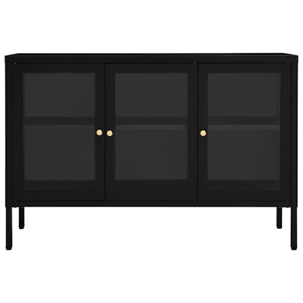 Puhvetkapp, must, 105 × 35 × 70 cm, teras ja klaas