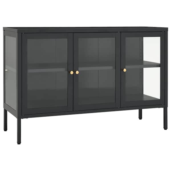 Puhvetkapp, antratsiit, 105 × 35 × 70 cm, teras ja klaas