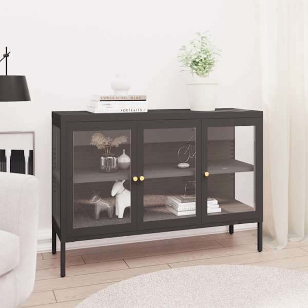 Puhvetkapp, antratsiit, 105 × 35 × 70 cm, teras ja klaas