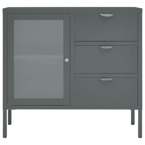 Puhvetkapp, antratsiit, 75 × 35 × 70 cm, teras ja klaas