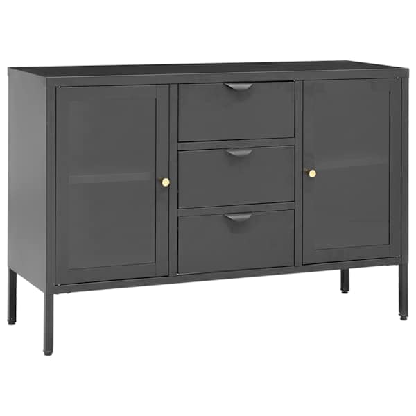 Puhvetkapp, antratsiit, 105 × 35 × 70 cm, teras ja klaas