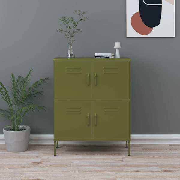 Hoiukapp, oliivroheline, 80 × 35 × 101,5 cm, teras