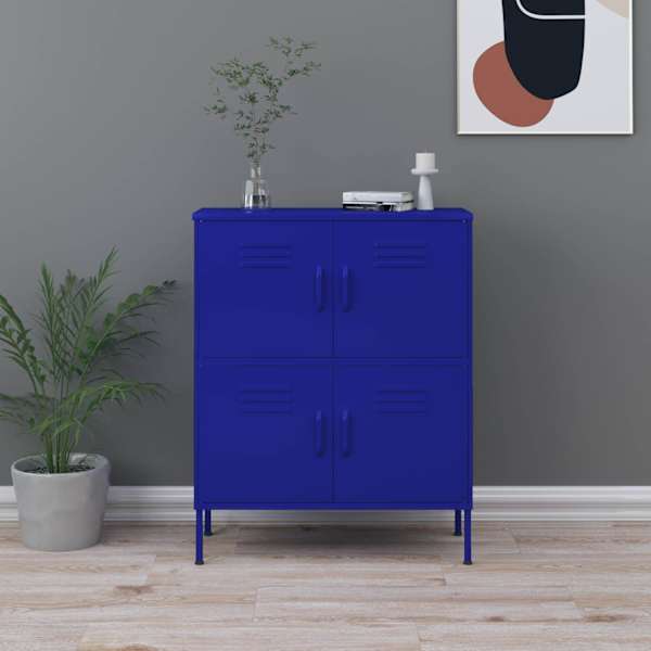 Hoiukapp, tumesinine, 80 × 35 × 101,5 cm, teras