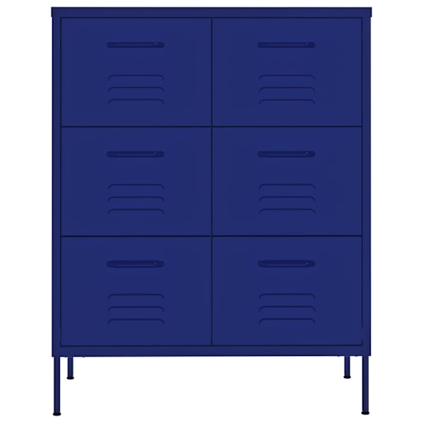 Kummut, tumesinine, 80 × 35 × 101,5 cm, teras