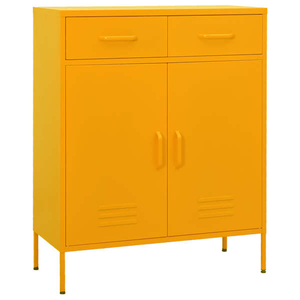 Hoiukapp, sinepikollane, 80 × 35 × 101,5 cm, teras