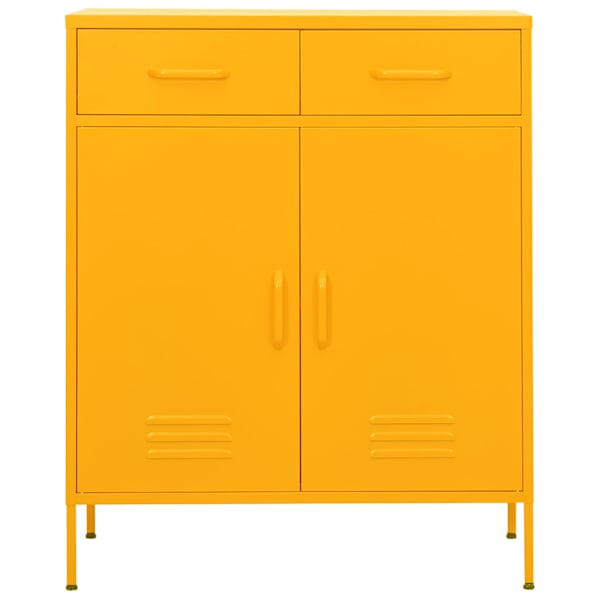 Hoiukapp, sinepikollane, 80 × 35 × 101,5 cm, teras