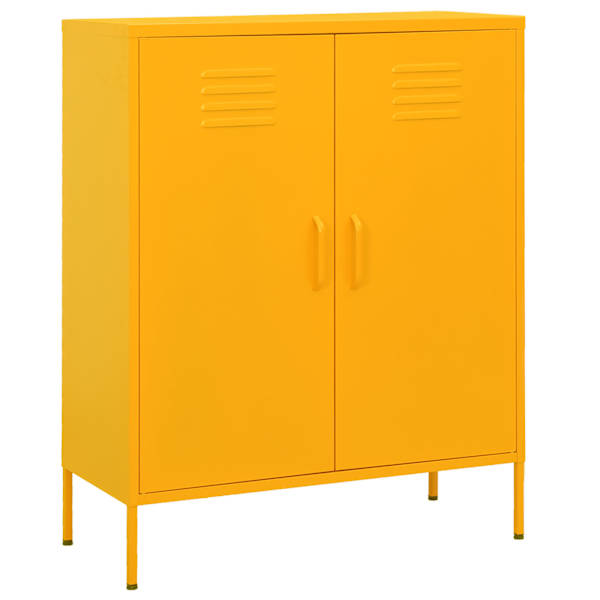 Hoiukapp, sinepikollane, 80 × 35 × 101,5 cm, teras