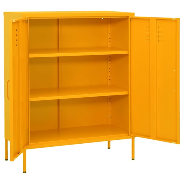 Hoiukapp, sinepikollane, 80 × 35 × 101,5 cm, teras