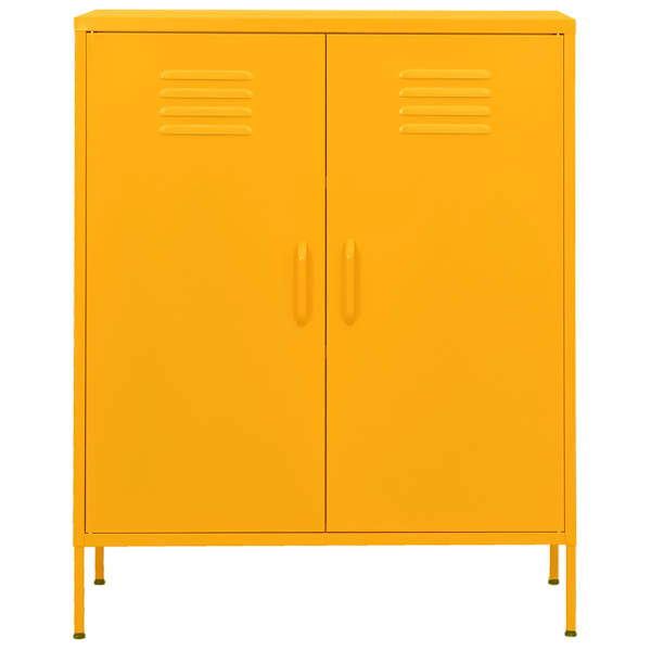 Hoiukapp, sinepikollane, 80 × 35 × 101,5 cm, teras