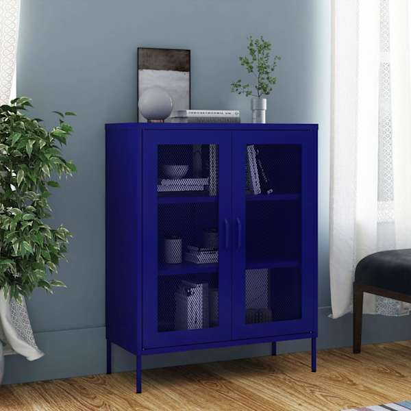 Hoiukapp, tumesinine, 80 × 35 × 101,5 cm, teras